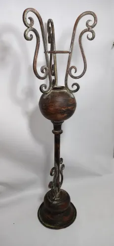 Castiçal Piso Decorativo em Ferro Estilo Clássico Vintage 58cm