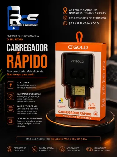 Fonte Para Celular Turbo 30w A?GOLD