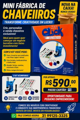 Máquina de fabricar chaveiros/ Oportunidade 