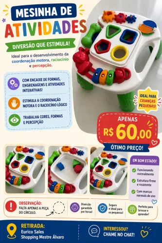 Mesa infantil interativas
