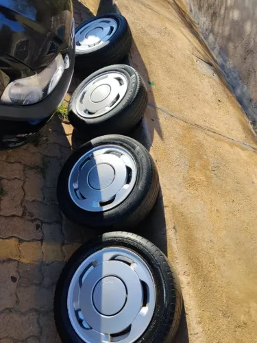 Orbital aro 15 dois peneus bons 2 meia vida rodas novas 