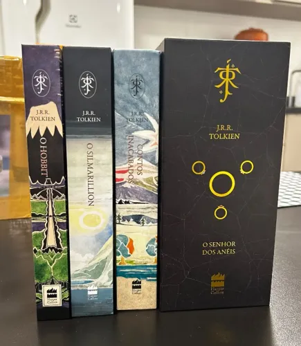 Livros Tolkien - Box Senhor dos Anéis + O Hobbit + O Silmarillion + Contos Inacabados