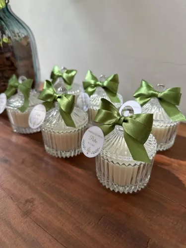 Lembrancinhas velas em pote de acrílico