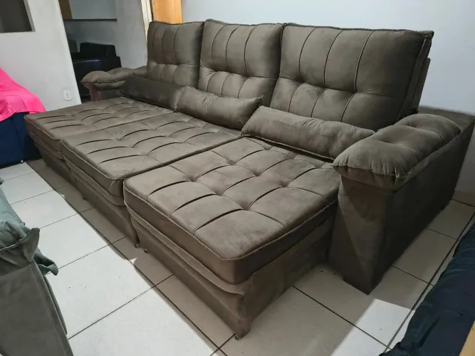 Sofá Retratil e Reclinável 2.90 com 3 módulos Entrega Grátis