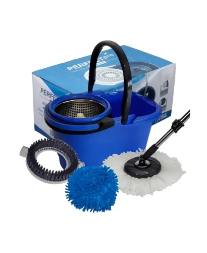 BALDE MOP ESFREGÃO 360 PERFECT PRO CABO 1,60 3 REFIS CONDOR AZUL