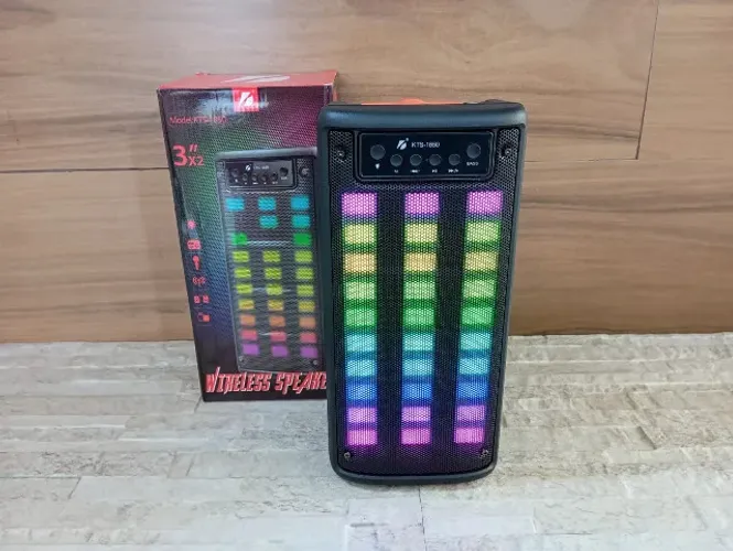 Caixa de Som Bluetooth RGB KTS 20w Potência