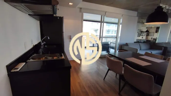 Studio Mobiliado 1 Dorm | 61,55 m² | Frente | 1 Vaga  Cidade Monções