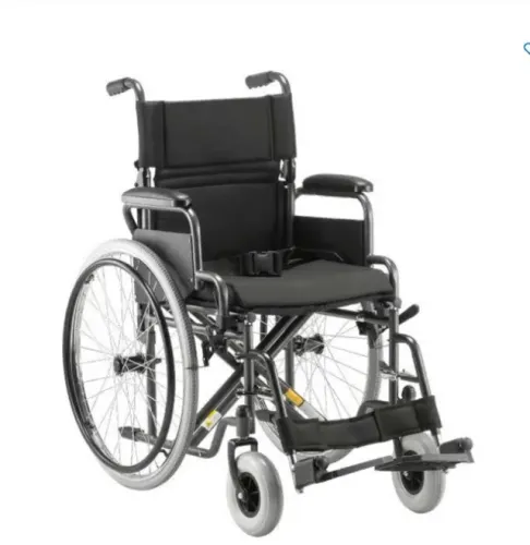 Cadeira de Rodas Manual Dobrável Dellamed D400 T40 Aço Suporta até 120 kg Estofada