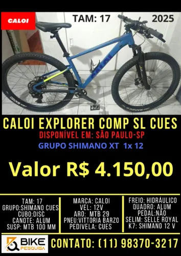 Bicicleta Caloi Explorer Comp SL Cues 10 vel Azul