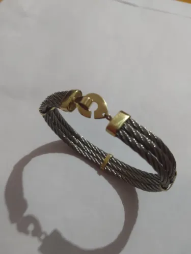 Duas pulseiras em moeda e Cabo náutico 