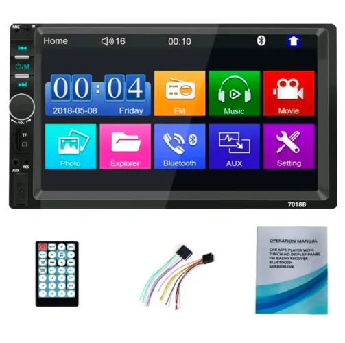 Multimídia automotivo 2din 7 polegadas mp5