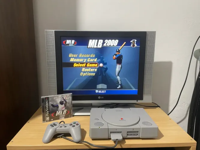 PlayStation 1 fat impecável com todos os itens originais