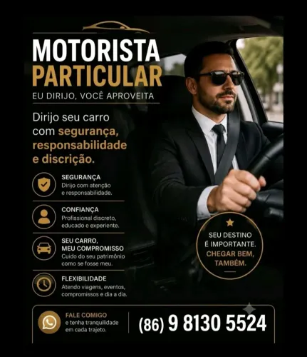 Motorista particular/ executivo para viagens e demandas diversas.
