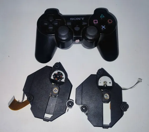 Lote controle ps3 e leitor ps1