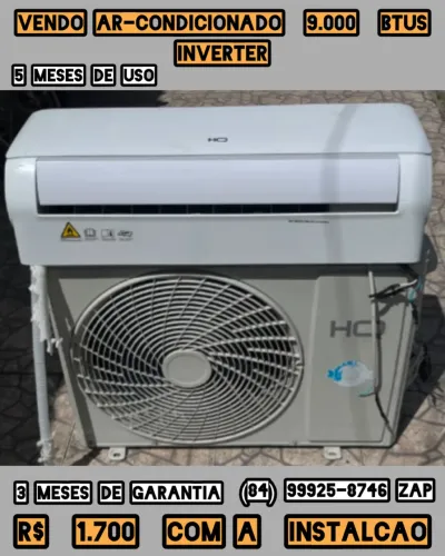 Vendo ar-condicionado 9.000 Btus inverter