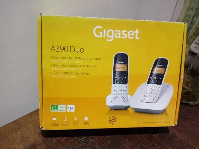 Telefone s/fio Duo A390 Gigaset - Identificador de chamadas.