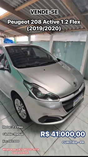 Peugeot 208 Active 1.2 Flex 12V 5P Mec. 2020