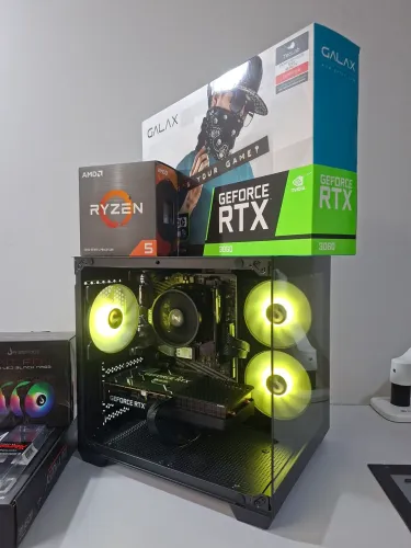 Pc Gamer NOVO Ryzen 5 5500 16gb DDR4 RTX 3060 12Gb Ssd Nvme 512Gb loja física