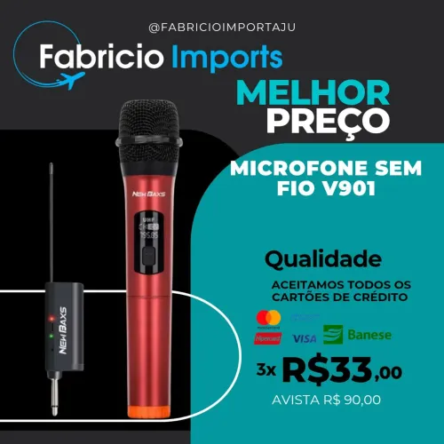 MICROFONE SEM FIO V901
