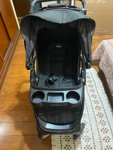Carrinho + Bebê conforto (Chicco Bravo Travel System 3 em 1 + Bebê Conforto KeyFit)
