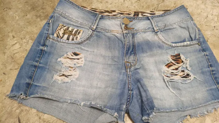 Morena rosa shorts jeans Tam 40