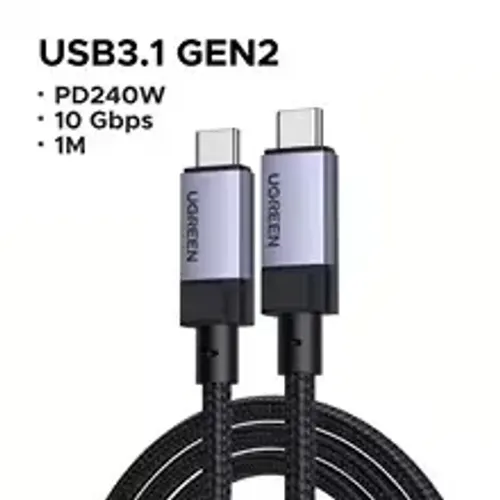 UGREEN USB4 Gen3 240W e USB3.1 Gen2 Cabo de carregamento rápido 1m