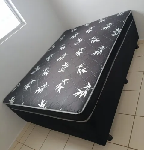 Cama box acoplada 10cm de espuma