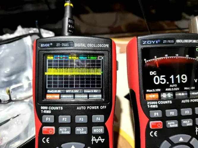 Multímetro/Capacímetro automático completo com osciloscópio de 10MHz BSIDE ZT702s!