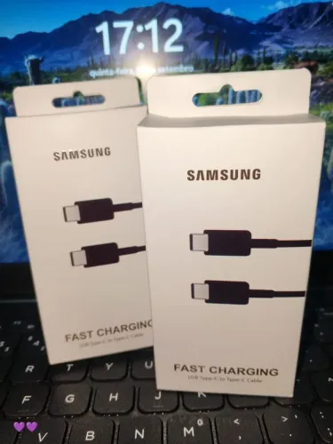 Cabo Samsung USB-C para USB-C Fast Charging - Novo Na Caixa
