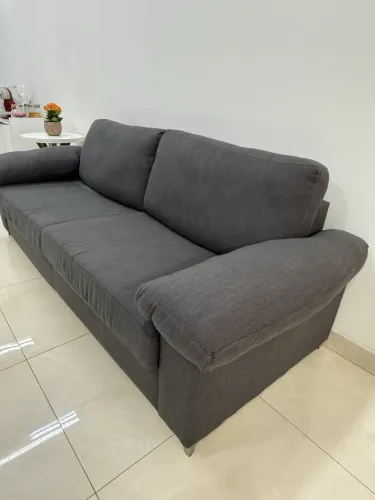 Sofá linho 4 lugares
