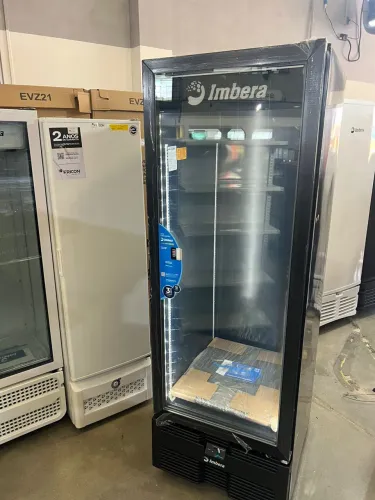 Freezer pra congelados 560 litros full black porta de vidro novo