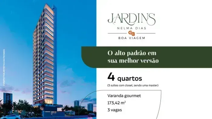 Boa Viagem, Recife  Apartamento 173 m², 4 quartos (3 suítes), condomínio com piscina