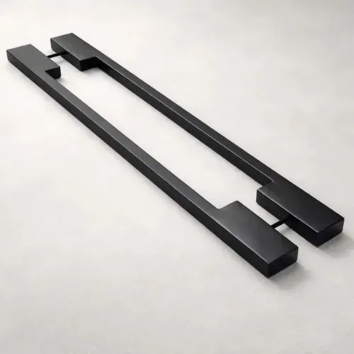 Puxador inox preto duplo