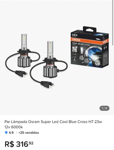 Lampada OSRAM H7 6000K