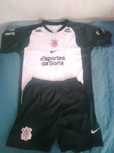 Kit infantil, camisa + calção do Corinthians