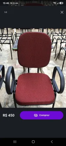 Cadeiras direto com braço 