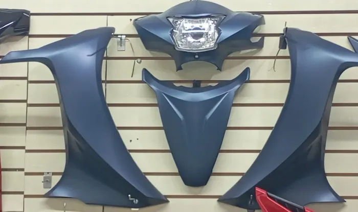 Kit frontal de carenagem c/farol BIZ 125 2025 AZUL PARALELO