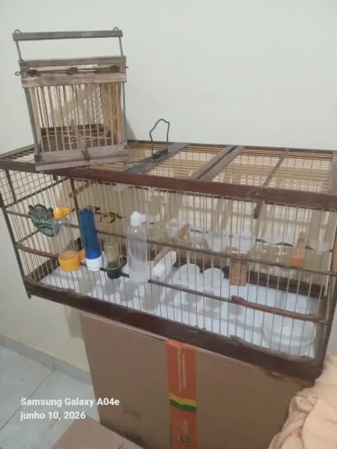 Gaiola com varios acessorios e um assapram 150 qualquer coisa *78