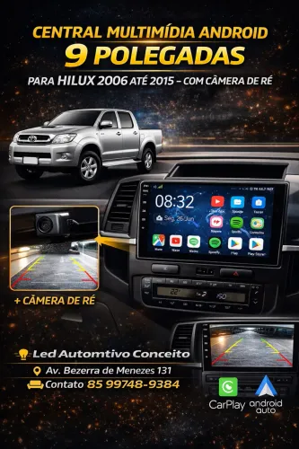 Central Multimídia Android 9 Polegadas + Moldura + Câmera de Ré