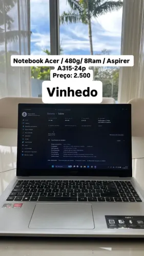 Notebook Acer | 477GB | 8 Ram | Aspire A315-24p