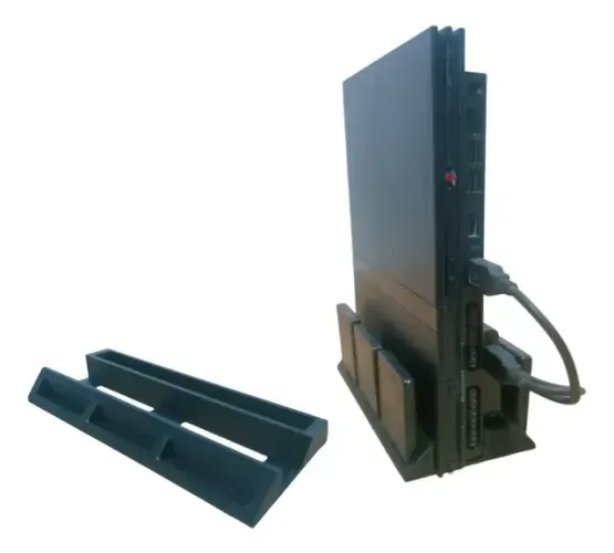 Suporte Para Ps2 Playstation 2 Slim Com Espaço Para Hd E Mc