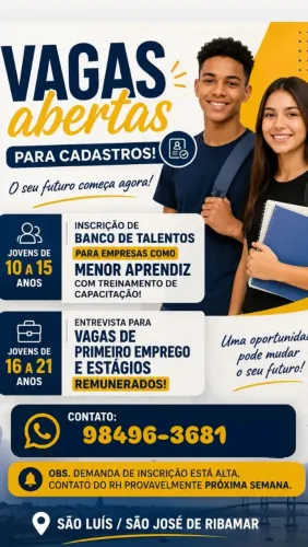 Vagas para início imediato