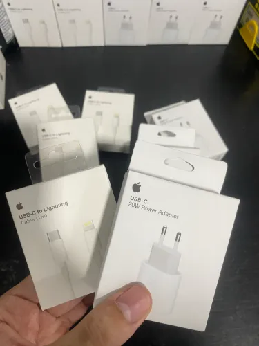 Kit Apple Cabo USB-C Lightning 1m + Fonte Turbo 20W | Lacrado | Melhor Preço