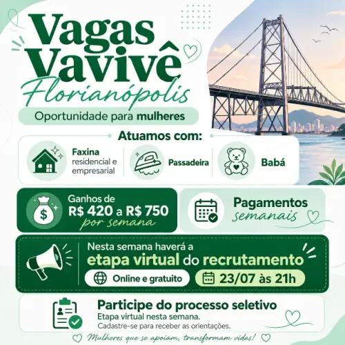 DIARISTA/DOMÉSTICA - FLORIANÓPOLIS