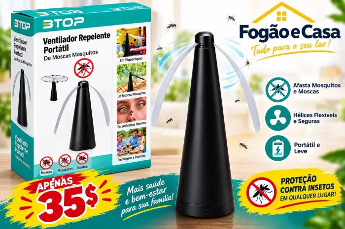 Ventilador repelente portátil