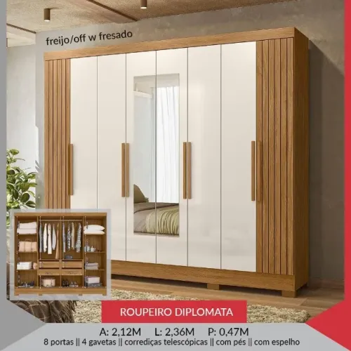 Guarda roupa diplomata casal