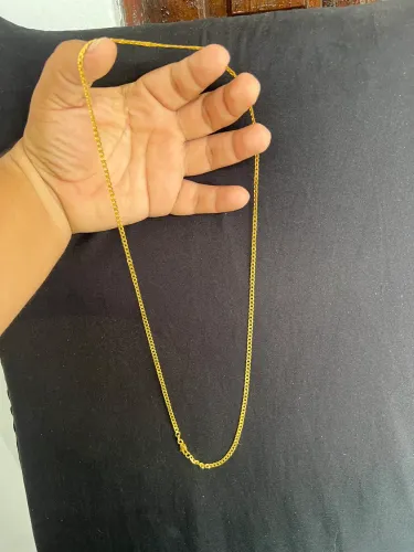 Corrente de prata com banho de ouro 18k