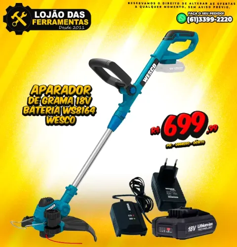 Aparador de Grama a Bateria 18v Ws8164 Wesco