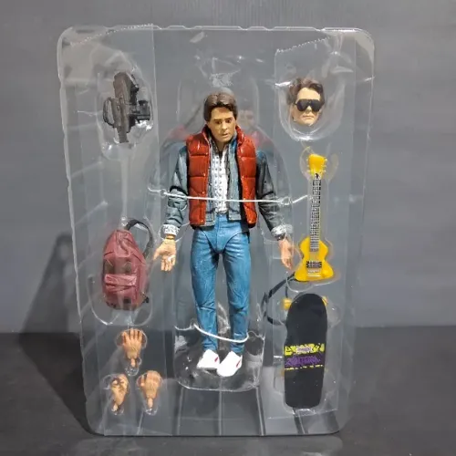 Action Figure Articulável Marty McFly De Volta Para o Futuro 1985 16cm PVC Com acessórios 