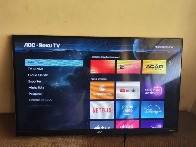 Tv Smart 32 polegadas AOC Roku 100%